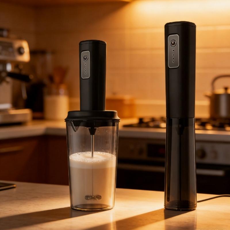 Portable Battery Operated Milk Frother For Home coffee maker Style Quick Frothing