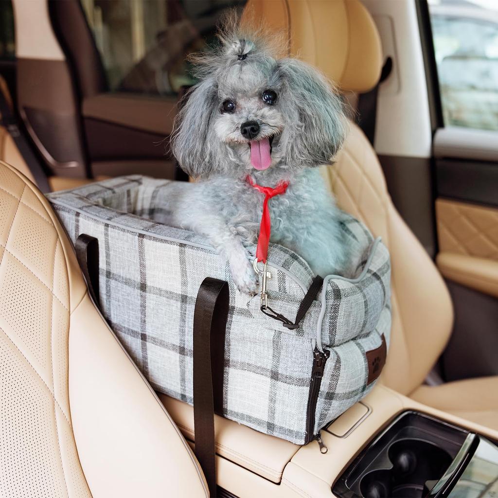 Dog Pet Car for Dogs and Suitable for Car Passenger Suitable for Summer and Winter Travel Carrier, Seat, Easy-to-Assemble, Non-Slip, Washable, Cats,