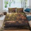3D Dinosaur Print Quilt Cover Pillowcase Two Three Piece Set Polyester Single