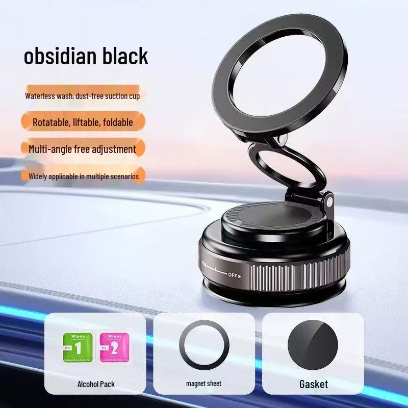 Magnetischer Vakuum-Saug-Autohalter mit drehbarem und klappbarem Anti-Shake-Ständer
