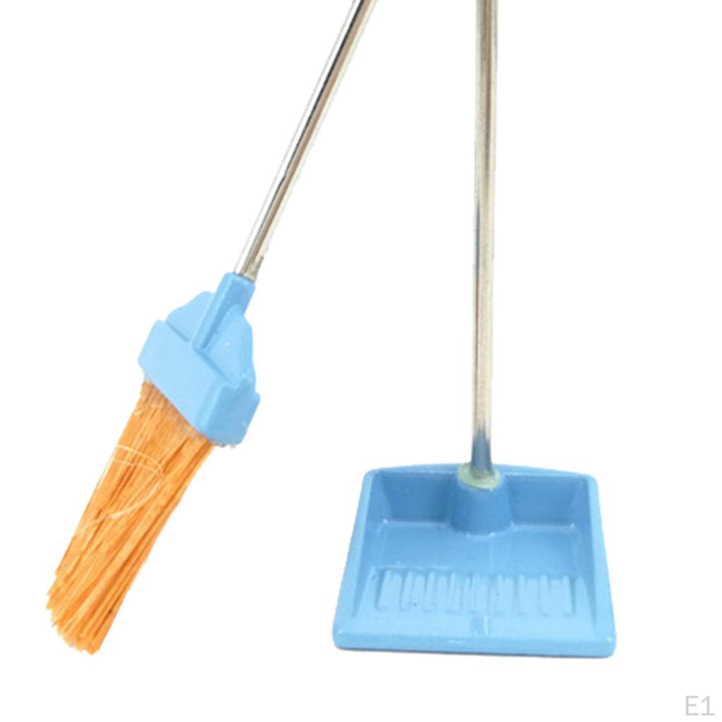 1/12 Broom Dustpan Set for Dollhouse Decorative Accessories