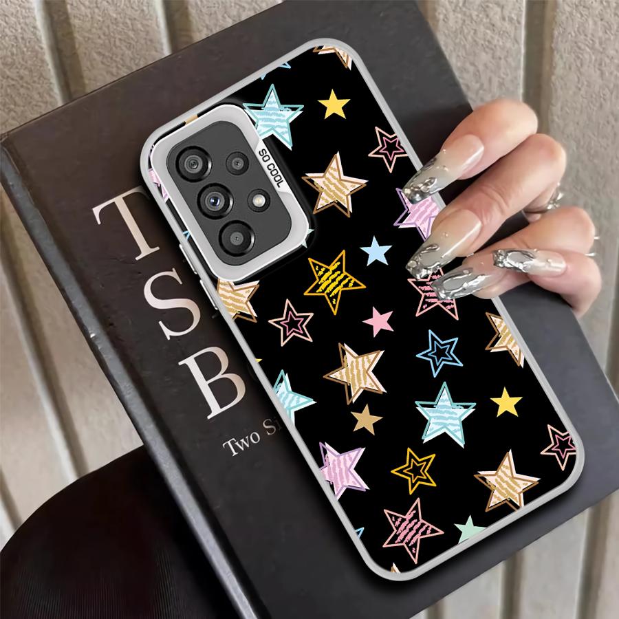Star Pattern Art Phone Cover Case for Samsung Galaxy A15 A16 A21s A23 A24 A25 A13 A14 A31 A35 A26 A12 A34 A17 A20s