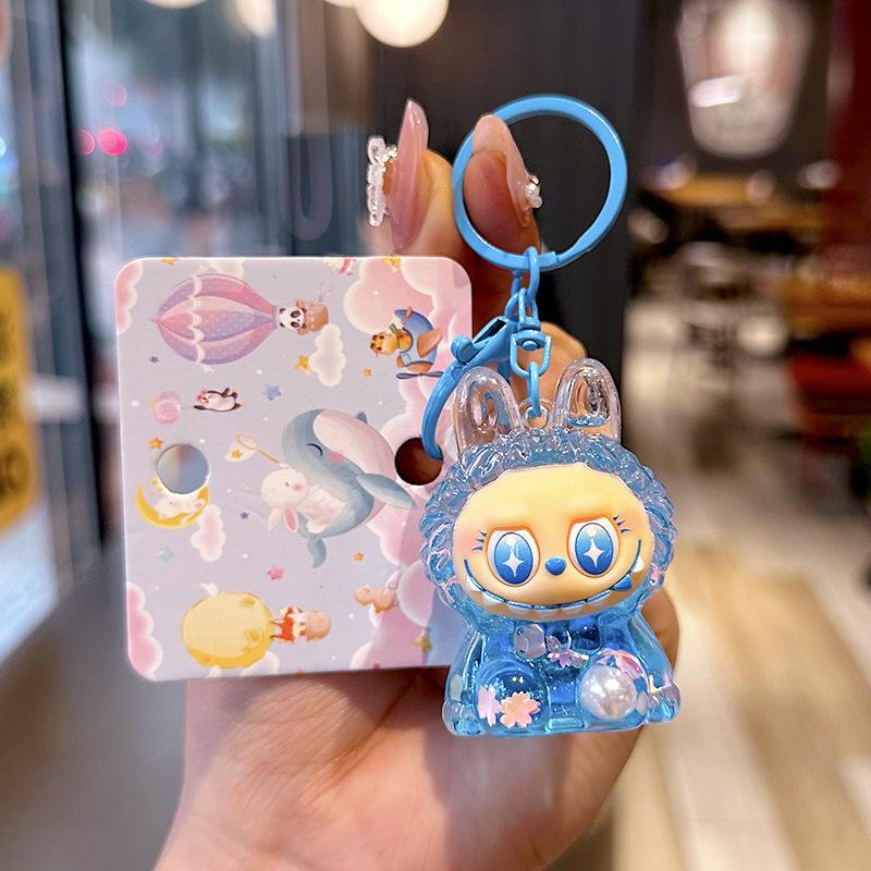 Oil Cartoon Labu Mobile Phone Case Bead Chain Beaded Keychain Doll Schoolbag Quicksand Bottle Small Pendant Gift Bubu
