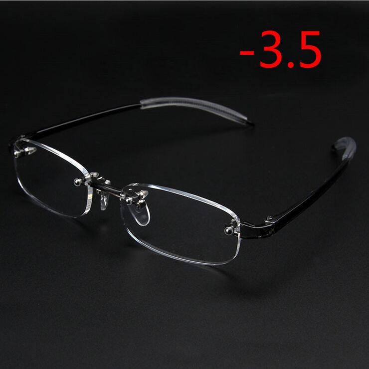 

Frameless Finished Myopic Eyeglasses Men Women Rimless Ultralight Frame Short-sighted Eyewear Nearsightedness OpticalGlasses 100 ~ 400 Degrees W72046WW-