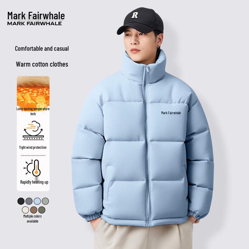 Mark Fairwhale Men s Retro Loose Fit Padded Winter Jacket M