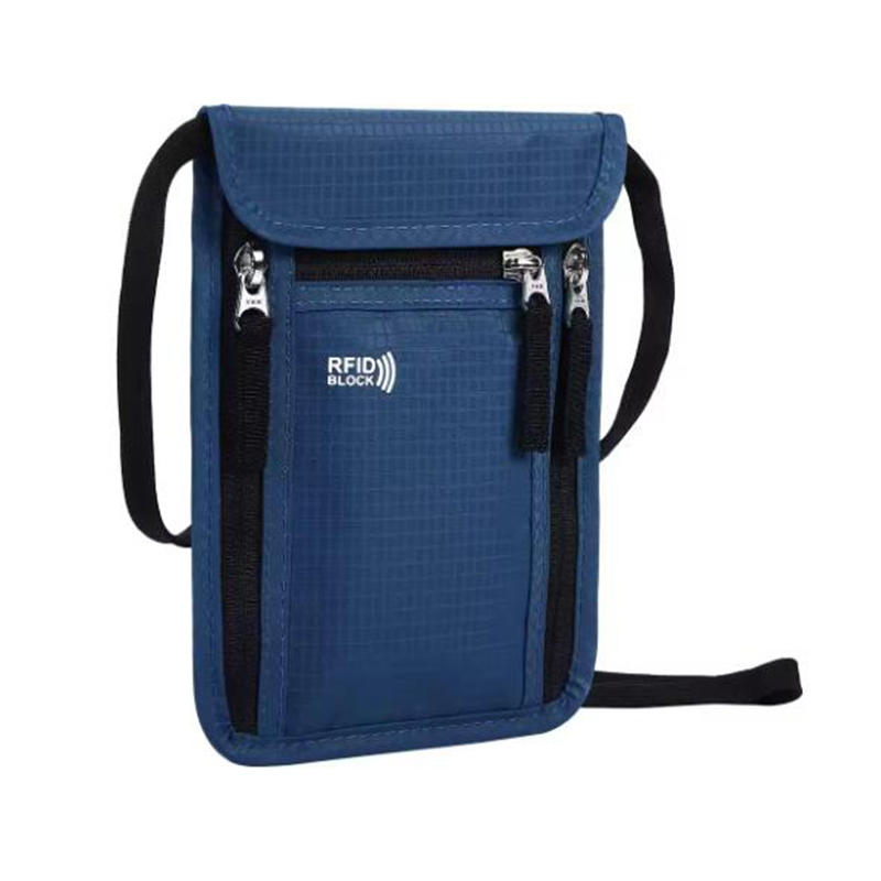 Multifunctional Passport Holder Neck Pouch for Women Men Lightweight Travel ID Card Holder Document Pouch Slim Crossbody Purse