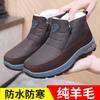 Winter Old North Cloth Shoes Men's Cotton Shoes Piled Thickened Warm Wool Dad Shoes Non-slip Snow Boots In the Elderly