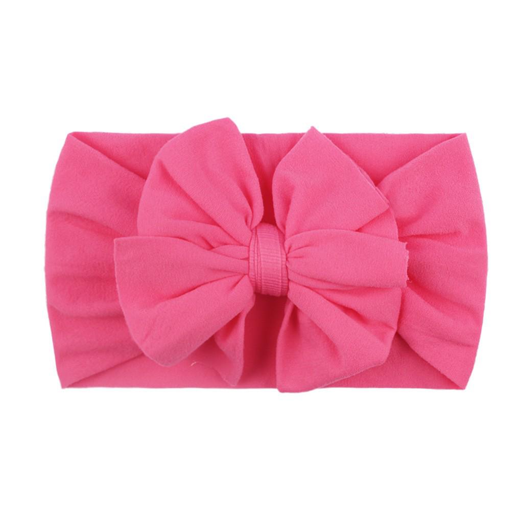 23-Color Baby Nylon Bow Headbands - Double Layer Fashion Headdress