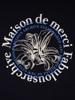 LA MAISON STUDIO Women'S Crop Circle Logo Embossed Le Lis Heavy Terry Sweatshirt Navy Cream (Fcd3Ts701W)