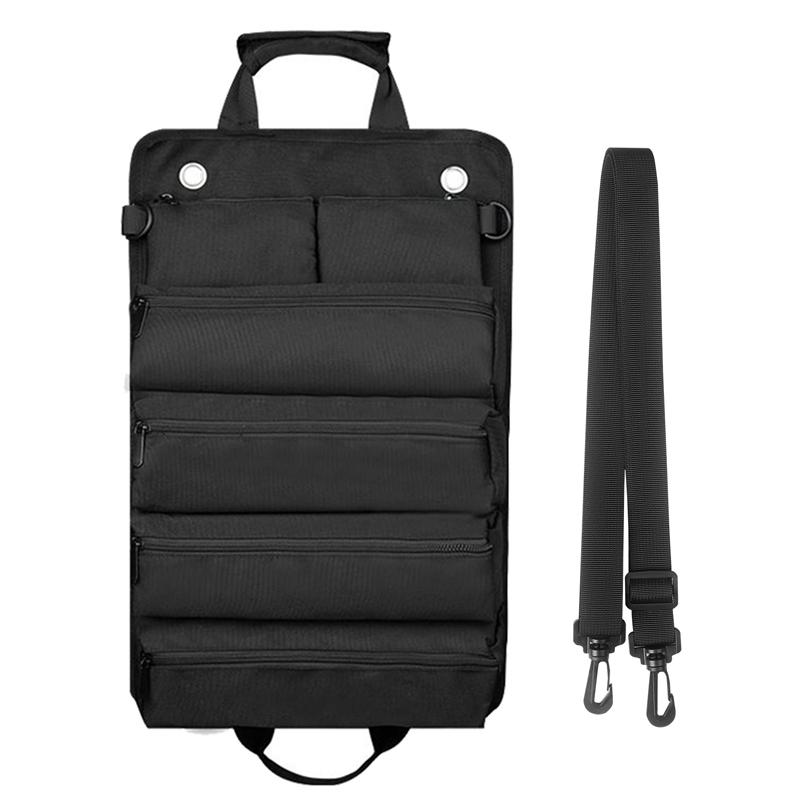 Roll Up Tool Bag With Detachable Pouches, Heavy Duty Organizer With 6 Pockets for Mechanic, Electrician, Plumber and Carpenter