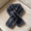 Soft Plush Faux Fur Scarf Thickened Faux Fur Collar Gifts Fur Neck Wrap  Women's