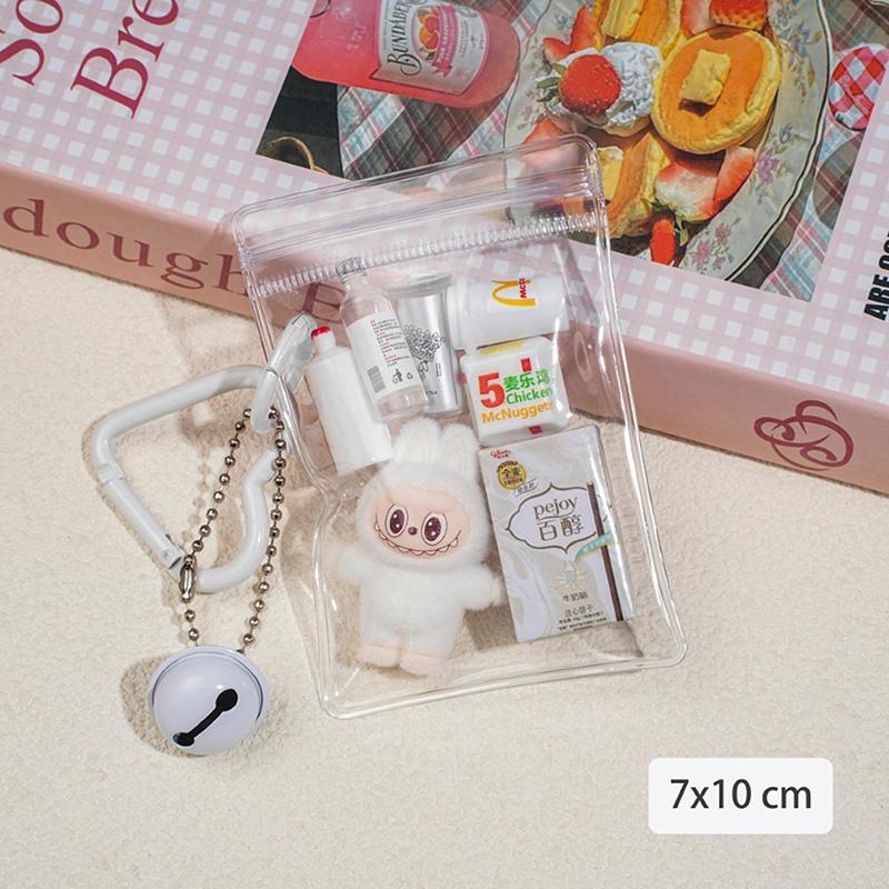 Kawaii Labubu Keychain Creative Cartoon Anime Keyring Girly Bag Pendant Backpack Hanging Decoration Lovely Gifts