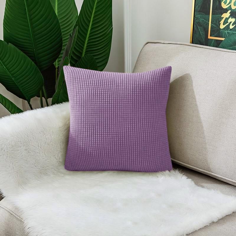 Waterproof Solid Color Jacquard Pillow Cover for Sofa Office Waist Cushion Cover Home Decorative Pillowcase Decoration 45x45