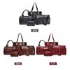 Shoulder bag for women, retro large-capacity crocodile pattern mother-in-law bag six-piece set
