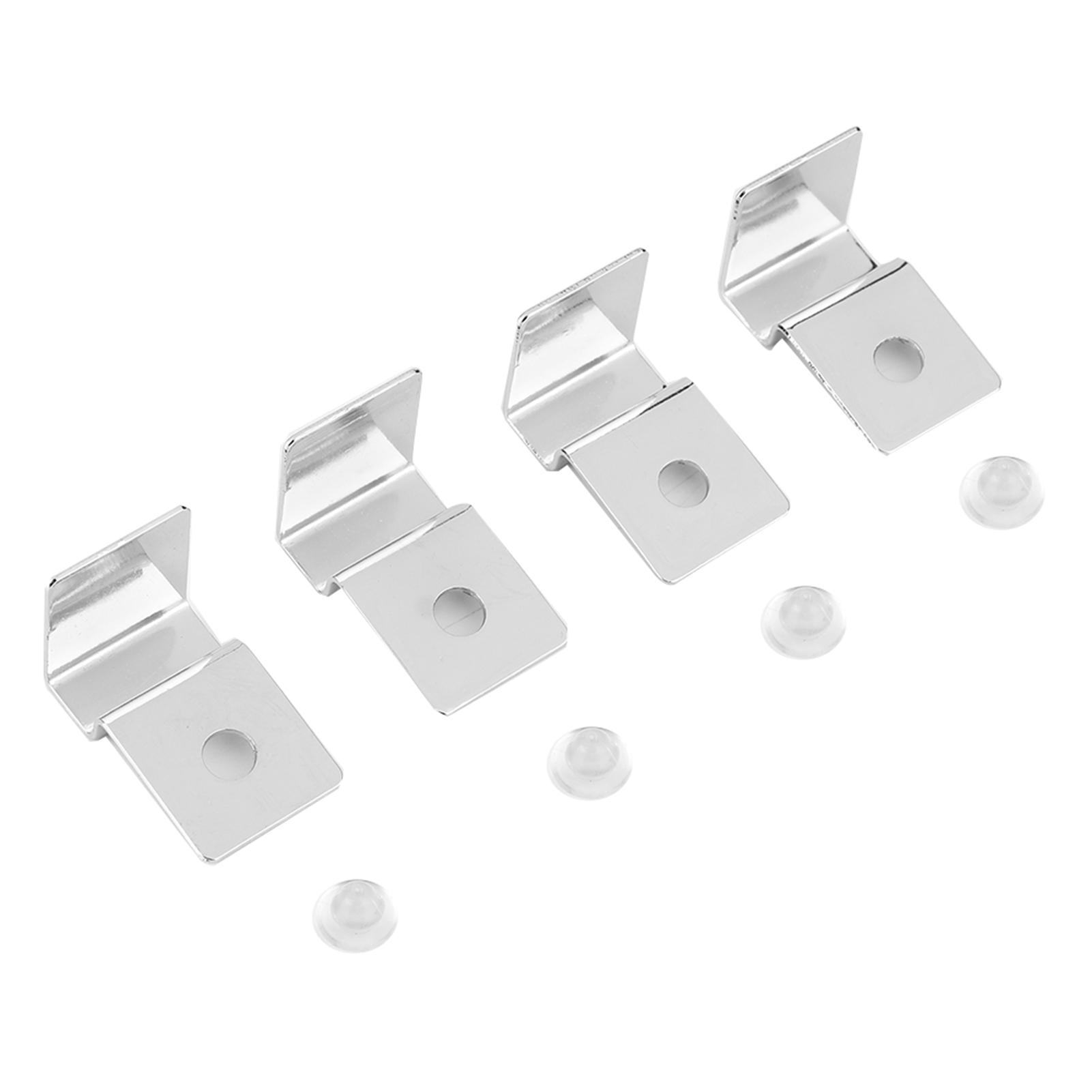 

4Pcs Stainless Steel Fish Tank Support Bracket Aquarium Glass Cover Clip Type 2
