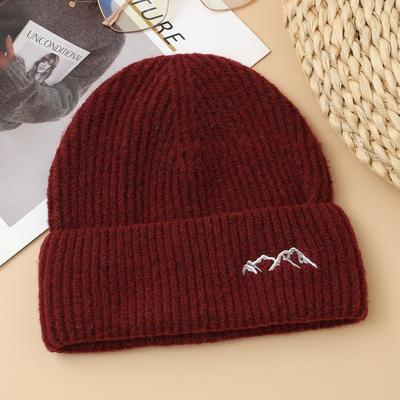 Autumn and Winter Hats, Women's Big Head Circumference, Solid Color, Simple and Versatile Headgear, Ear Protection, Warm Wool Knitted Hat