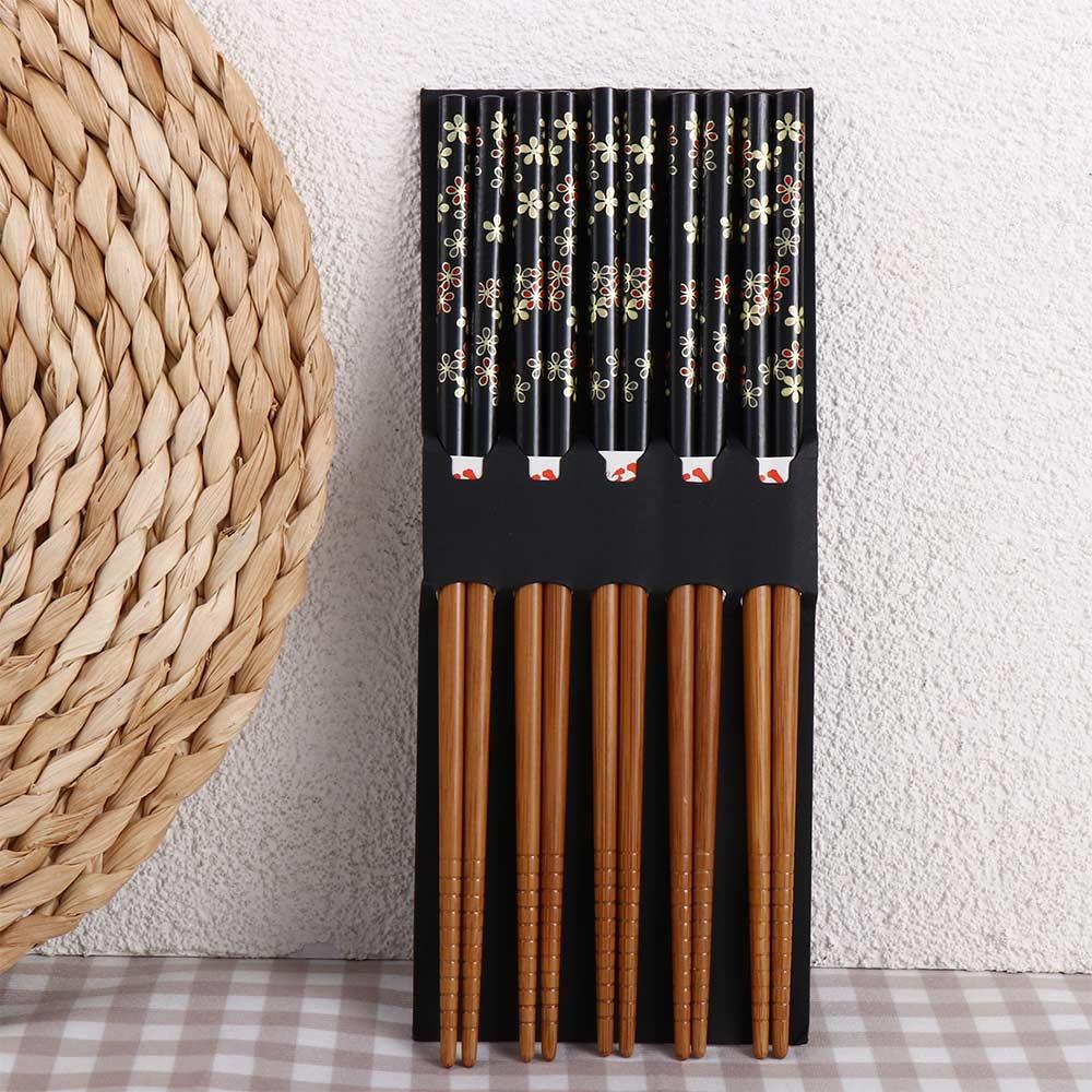 Wiederverwendbar Handgemacht Japanischer Stil Geschenk Sushi Essen Reis Küchenbedarf Essstäbchen Geschirr Tafelgeschirr Set