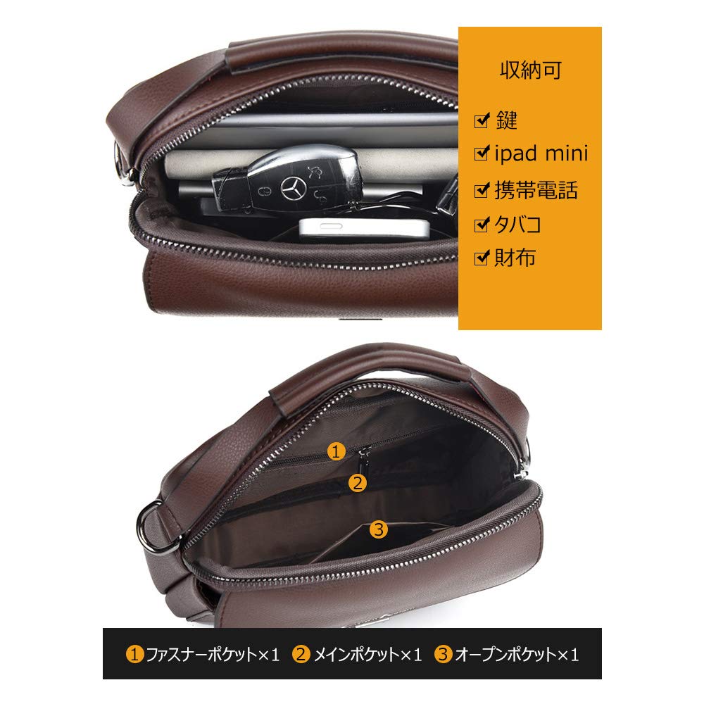 Whatna Shoulder Thick Horizontal Messenger Bike Gift for Men's 2-Way Bag, Crossbody/Handbag, Leather, Anti-Theft, Small, Bag, School/Commute Bag,