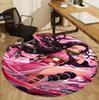 Demon Slayer Pattern Round Rug, Indoor/Outdoor Mat, for Picnic, Gameroom, Bedroom, Office, Living Room, Home Decor Carpet, Birthday Gift
