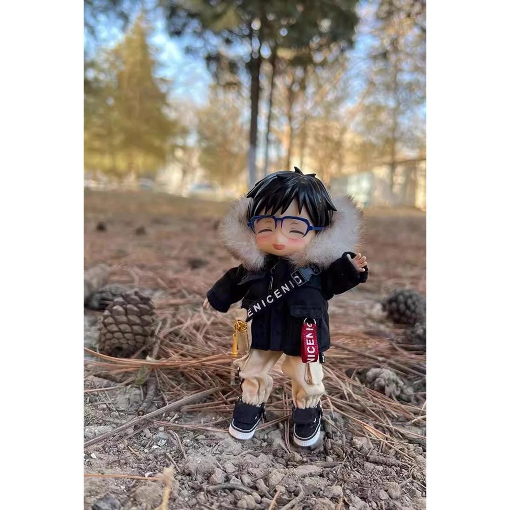 Nová Mini Roztomilá Péřová Bunda Bavlněná Bunda Kabát Kabát S Kapucí ob Krátké Ponožky pro 1/12bjd,obitsu11,mollys,ob11 Panenka Boty Doplňky