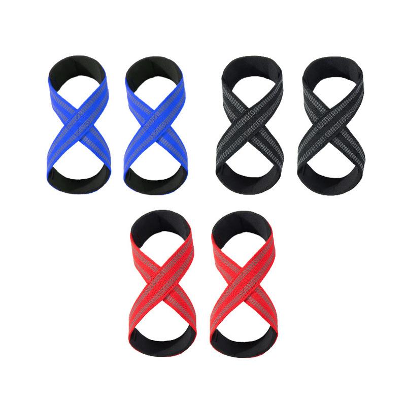 2026 Custom Logo Workout Padded Powerlifting Heavy Duty Gym Weightlifting Deadlift 8 Figure Lifting Straps
