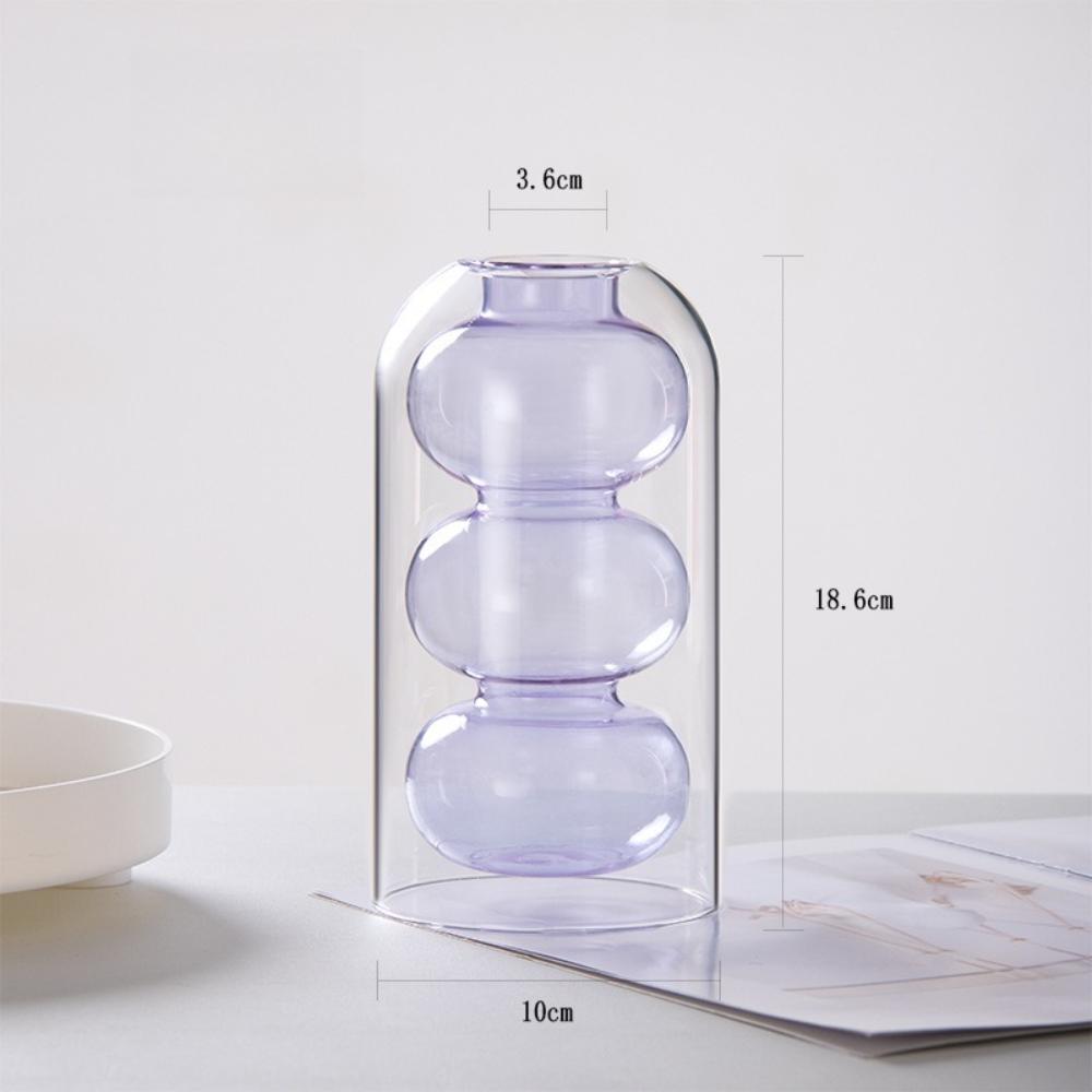 Modern Simple Creative Colored Glass Vase Flower Arrangement Home Decoration Accessories Home Decoration Birthday Gift Pots