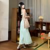 French Green Suspender Dress Children's Summer 2026 New Small Temperament Waist Seaside Vacation Dress