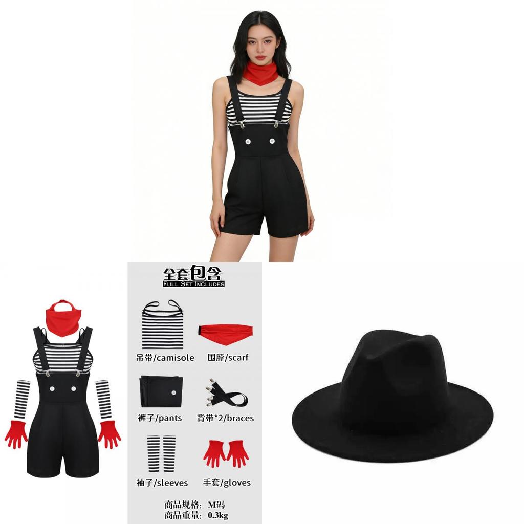 Vintage Cosplay Costume Includes Top Pants And Accessories For Stage Shows