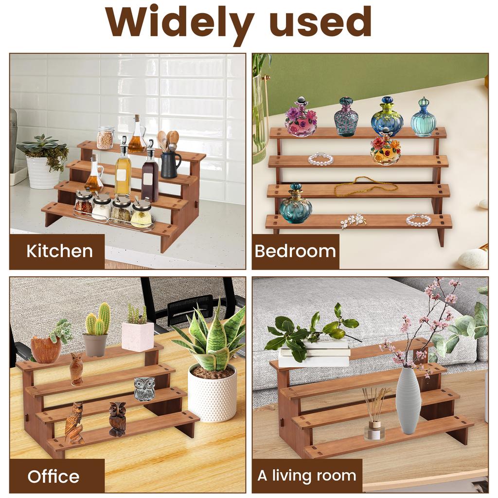 3/4 Layers Wood Vintage Display Stand Wood Cupcake Stand Space Saving Dessert Display Stand Tiered Display Stand for Cupcake