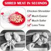 1pc, Kitchen Chicken Shredder Tool, Visible Meat Shredder Twist Chopper, Chicken Grinder With Transparent Lid And Cleaning Brush