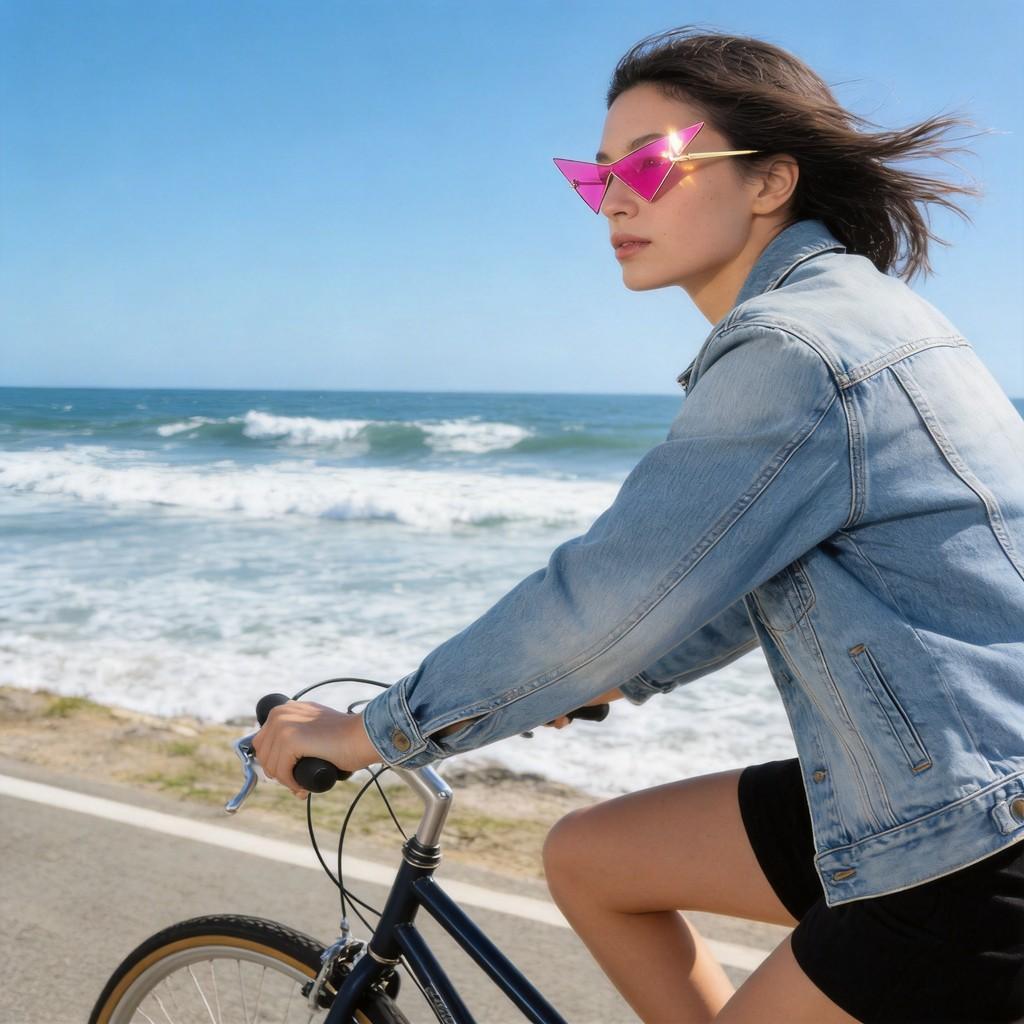 New Large Triangle Sunglasses For Men Women With Uv400 Protection Fashion Streetwear Outdoor Sport