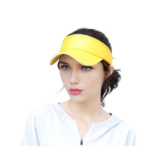 Sun Hat Topless Design Wide Brim UV Protection Elastic Fit Exercise Hat Adjustable Headband Outdoor Sports Hat