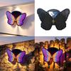 Entryway Solar Butterfly Light with LED Accent, Rechargeable Battery, Approx 7.09 X 5.12 In Size, ABS Exterior Housing, and Single Lamp