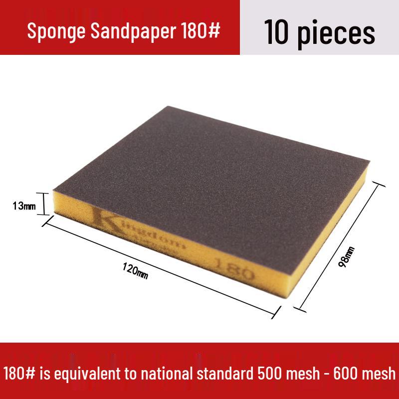 Sponge Sandpaper Block for Wall, Wood, Metal, Rust Removal, Polishing, Grout Cleaning, and Pot Scouring