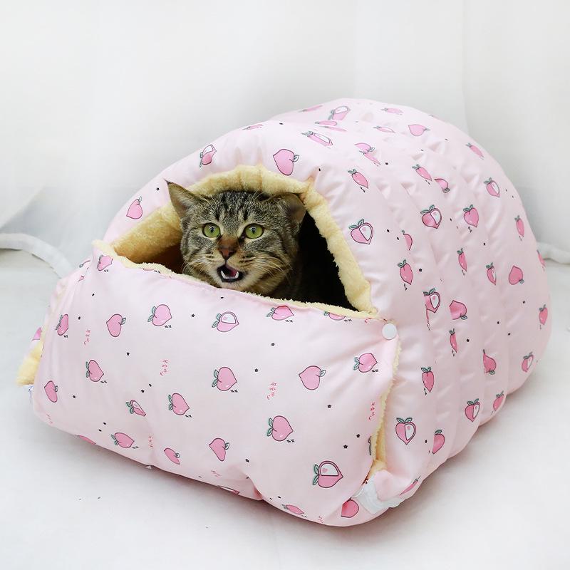All-Season Thickened Warm Cat Bed, Anti-Cold & Moisture-Proof Oxford Cloth