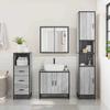 3 Piece Bathroom Furniture Set Gray Sonoma Particle Board