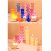3-in-1 Candle Molds Long Candle Molds Waving/Heart Candle Molds for Making Candle Soap Baking DIY Craft Valentines Gift