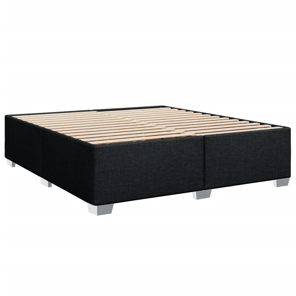Vidaxl Continental Bed With Mattress, Black, Fabric, 200X200 Cm