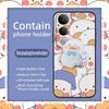 Fashion Design Dirt-resistant Phone Case For VIVO V50 Lite 5G Global Rotatable stand Quicksand Waterproof Cartoon TPU