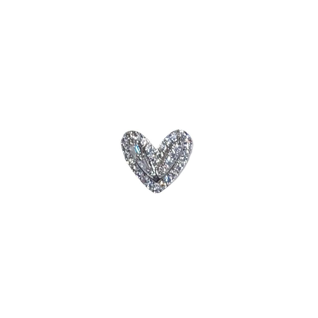 Heart Chain Tassel Alloy Nail Art Jewelry Stickers with Zircon Accents