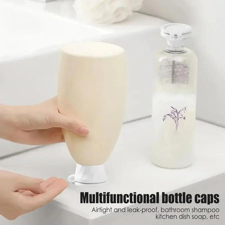 Bottle Emptying Caps, 3/6pcs Adapters Transfer Connector, 3 Sizes Inverted Caps Flipping Bottle, Inverted bottle cap Get Every D