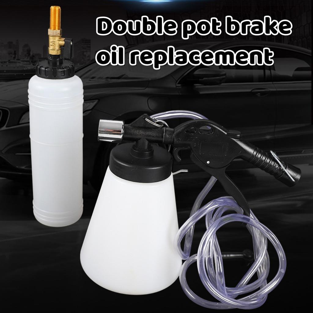 1L/0.75L Automotive Brake Bleeder Hydraulic Pump Kit with Oil Change Cleaning Tank Pipe Repair Tool for Truck & Motorcycle