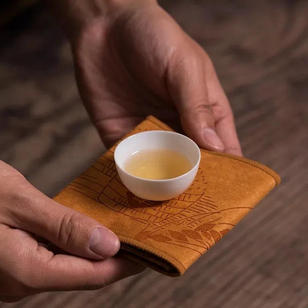 New Thickened Painted Tea Towel Absorbent Cotton Cleaning Cloth Tea Napkin Tea Ceremony