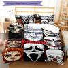3pcs Custom Name Halloween horror Bedding Set Duvet Cover Closure Includes 1 Duvet Cover & 2 Pillowcases, Soft and Comfortable for All Seasons.