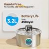 Stainless Steel Wireless Cat Water Fountain Charging Operated Automatic Pet Drinking Fountain Motion Sensor Dog Water Dispenser
