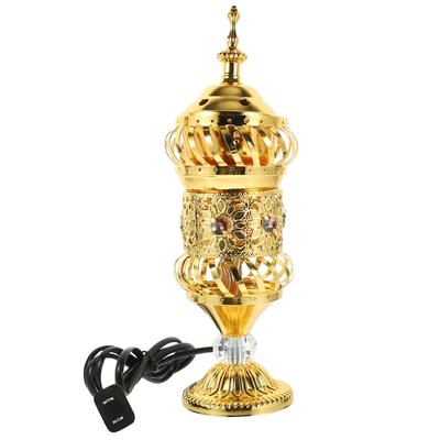 Middle Eastern Festival Plug-in Metal Small Incense Burner Sandalwood Charcoal Indoor Style Censer Reusable Ornament Iron