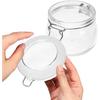 6pcs 4.53 Inch Silicone Sealing Ring Silicone Replacement Gaskets Rubber Seals for Mouth Glass Jars (White)