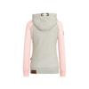 WX018915 2026 Spring Autumn Women Color Block Hooded Zip Up Sweatshirt Leather Patch Raglan Sleeve Fleece Casual Hoodie Jacket