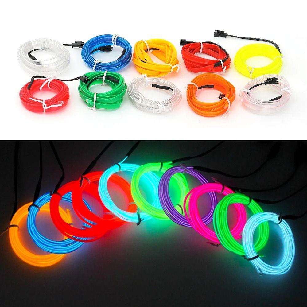 1Pcs Clothing Luminous Car Light Decoration DIY Costumes LED Strip Tape Durable Glow EL Wire Cable