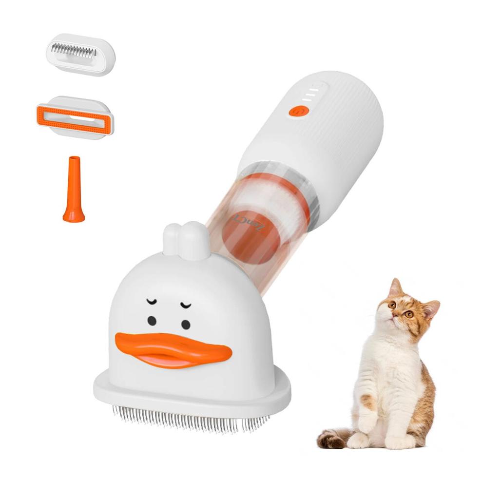ZenCT Pet Brush Automatic Hair Cordless Powerful Pet Pet Hair Shedding Pet Hair Removal Grooming Device for Dogs and CT261 Set, Suction, 4-in-1